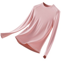 DeRong self-heating thermal underwear womens slim bottoming shirt top winter plus velvet thick modal cotton sweater autumn clothing