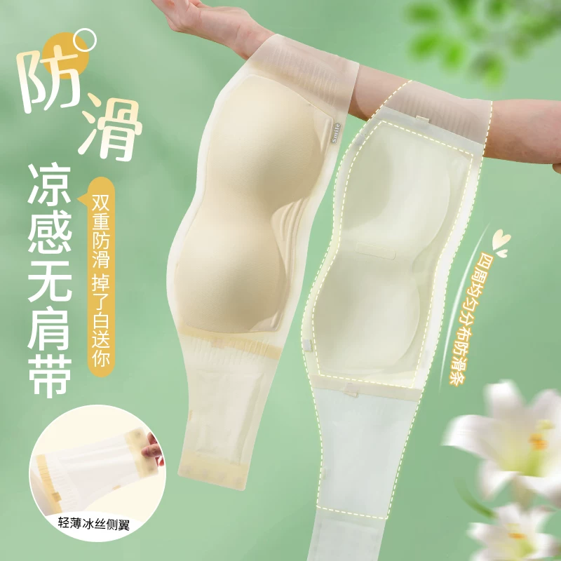 Bra top, non-slip supporting invisible underwear, summer thin protective underware