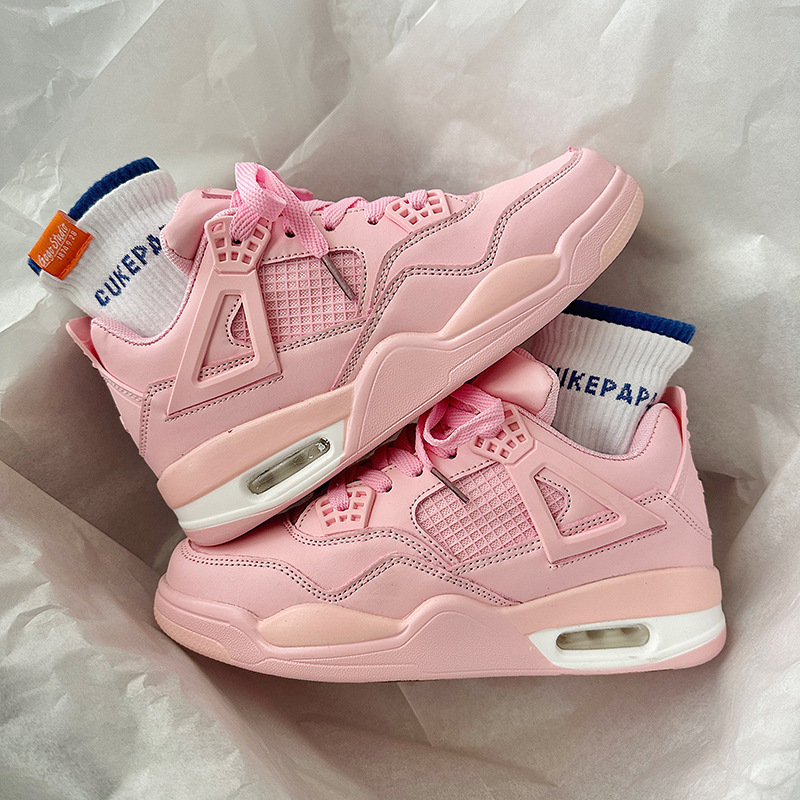 Women's Shoes Aj Cherry Blossom Pink Sports Shoes Casual New Air-Cushioned Basketball Shoes Student Height-Increasing Running Couple Shoes Men's Shoes