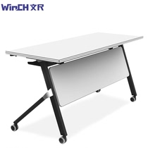 Folding training table and chair Aluminum alloy conference table Long double desk and chair combination flap table Movable splicing table