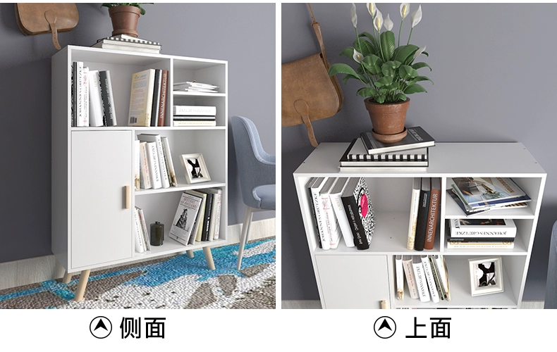 tủ kệ sách nhỏ gọn tủ đơn giản lưu trữ tủ đầu giường đa chức năng tủ Bắc Âu ngủ gỗ lưu trữ thay đồ - Buồng mẫu tủ nhựa đẹp