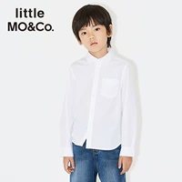 Áo sơ mi trắng trẻ em Littlemoco nam mùa đông dài tay áo sơ mi cotton cotton sơ mi đẹp cho bé trai