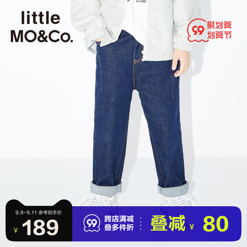little moco children's clothing Spring and Autumn new children's handsome tooling pants boys jeans tide
