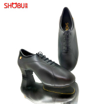 Shengwu 3016 professional mens latin dance shoes soft bottom practice rumba cowboy flat heel cha-cha cm cowhide