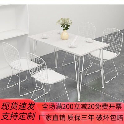 Nordic milk tea shop cafe table and chair combination fashion simple marble dining dessert shop table and chair leisure dining room