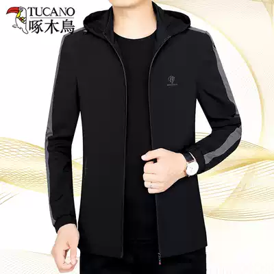 Woodpecker official jacket male middle-aged 2021 Spring and Autumn new casual men's slim coat hooded dad trend