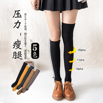 Over Kneecap Woman Spring Fall Stress SLIM LEG SOCKS DAY SERIES JK KOREAN VERSION HIGH CYLINDER BLACK LONG BARREL SOCKS INS TIDE STOCKINGS SOCKS