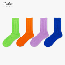Color Sox children ins Chauts black midbarrel socks female spring autumn Korean version high cylinder jk tennis red heaps stockings stockings stockings stockings stockings