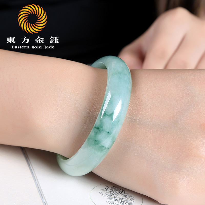 Oriental jinyu natural emerald bracelet ice glutinous seed light purple light green jade bracelet children's bracelets jade bracelets