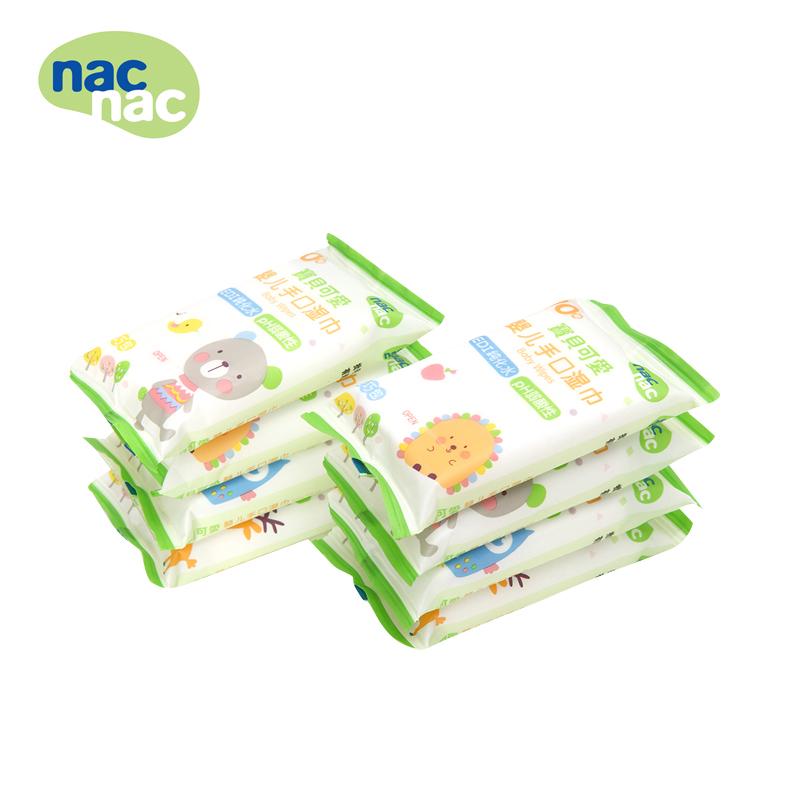 Baby Cute Nac Nac Baby Hand Mouth Wet Tissue Baby Plant Weak Acid Mild 10 pumping * 8 Bae Baby Room