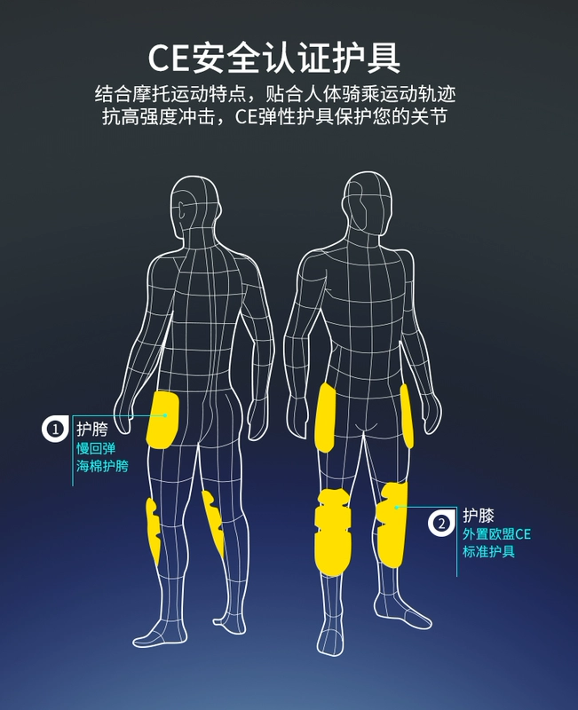 Đức NERVE đi xe máy quần bảo vệ đua xe máy quần Blanca Zorro chống gió quần nam - Xe máy Rider thiết bị