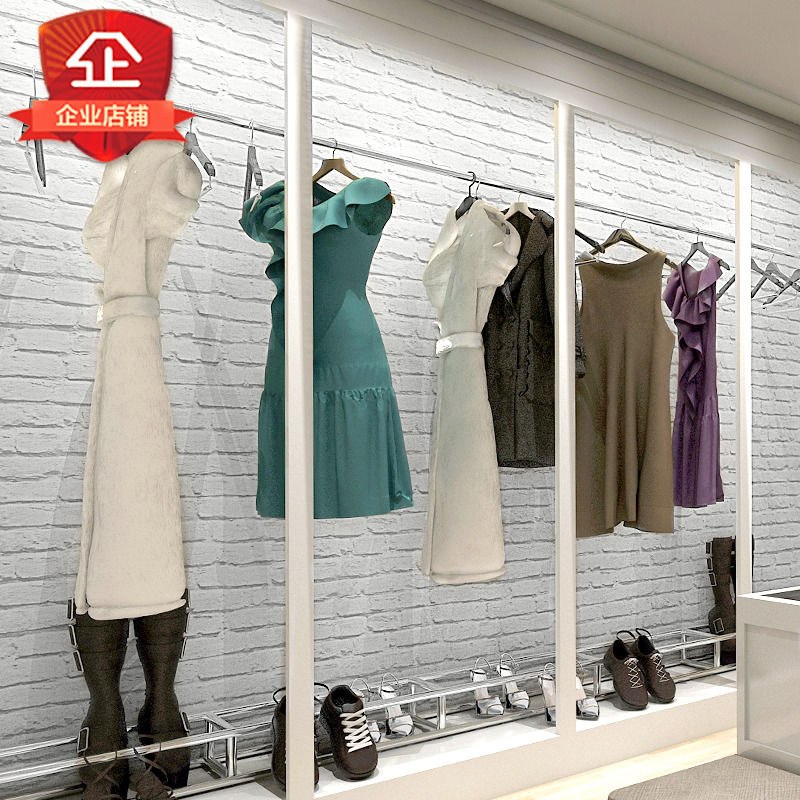 Korean wallpaper shop decorated personality stylish modern minimal background wall retro nostalgic garment store wallpaper