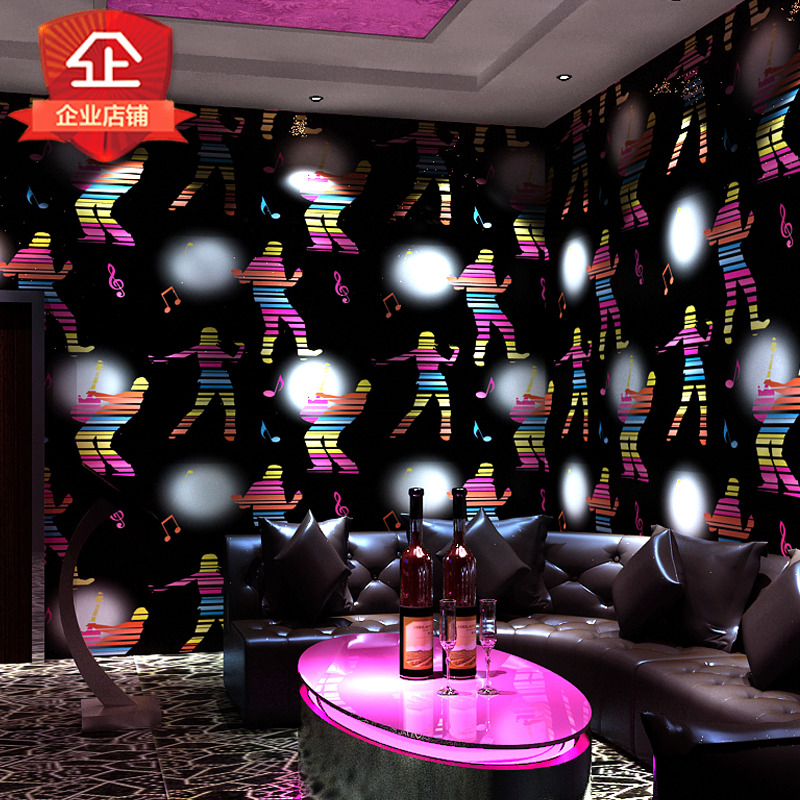 Ktv wallpaper flashing billiard hall barbecue shop decoration Internet cafe Internet cafe 3D three-dimensional personality creative background wallpaper