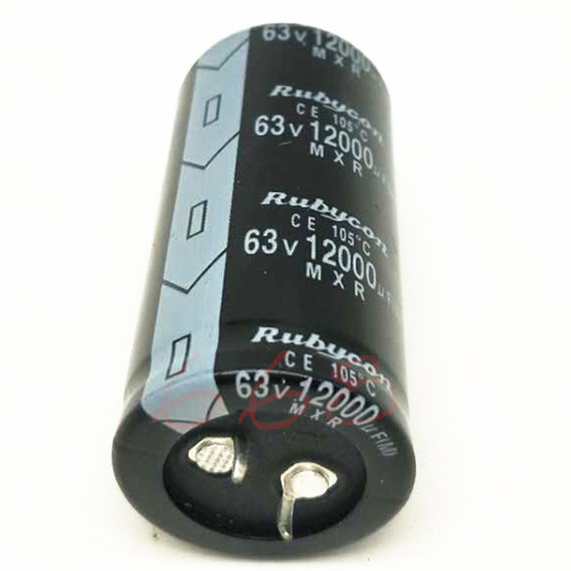 Brand new 63V12000UF Large capacity Rubycon power amplifier power filtering capacitive 12000 microfa 30x60