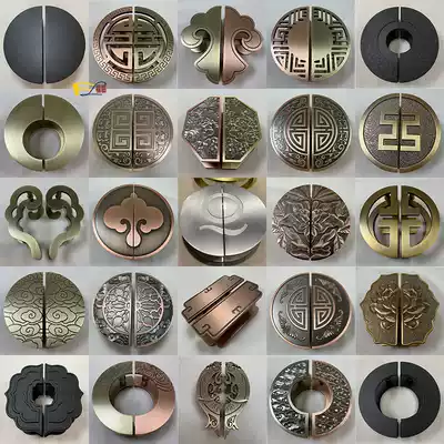 New Chinese antique semi-circular large door handle Xiangyun glass door handle wooden door handle wooden door cabinet door handle bronze carving