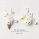 ins girly heart cute ice cream bear doll school bag brooch pendant plush bag pendant chain car buckle