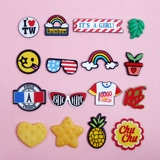 Акриловая наклейка, мультяшная кремовая брошь, аксессуары, милый брелок, значок, японские и корейские