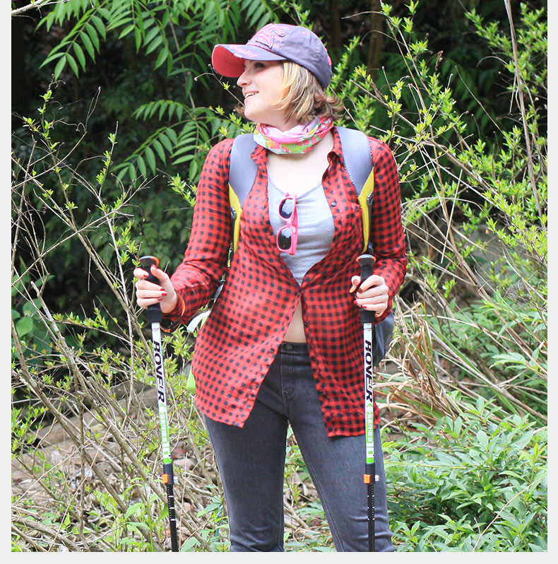 Trailblazer Carbon Sợi Carbon Kính thiên văn Khóa gậy đi bộ Ultralight Di động chống trượt cực gậy trekking