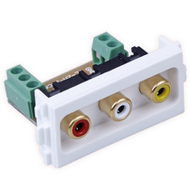 Yulu solder-free AV audio and video docking module RCA docking red yellow and white lotus socket can be equipped with a panel