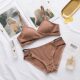 Bra set tam giác cup ngực lớn phụ nữ đồ lót nhỏ mà không thép nhẫn tụ tập trên mỏng mô hình sinh viên cô gái áo ngực nhỏ