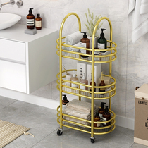  High-end barber shop trolley shelf Three-layer beauty salon nail shop tool car Hair salon trolley with brake