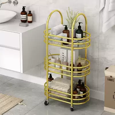 High-end shop trolley shelf three-story beauty salon nail salon nail shop tool car hair salon trolley with brake