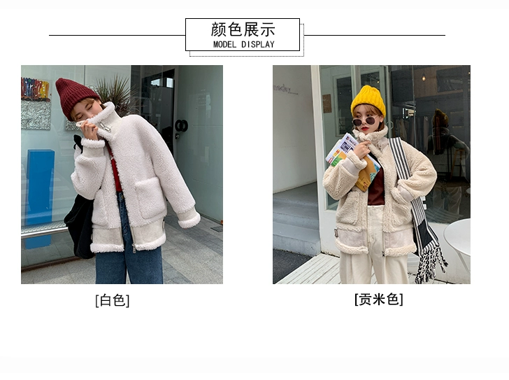 Lông cừu tổng hợp lông một hạt lớn nhung ngắn đầu máy lông thú 2019 áo mới ngắn - Faux Fur