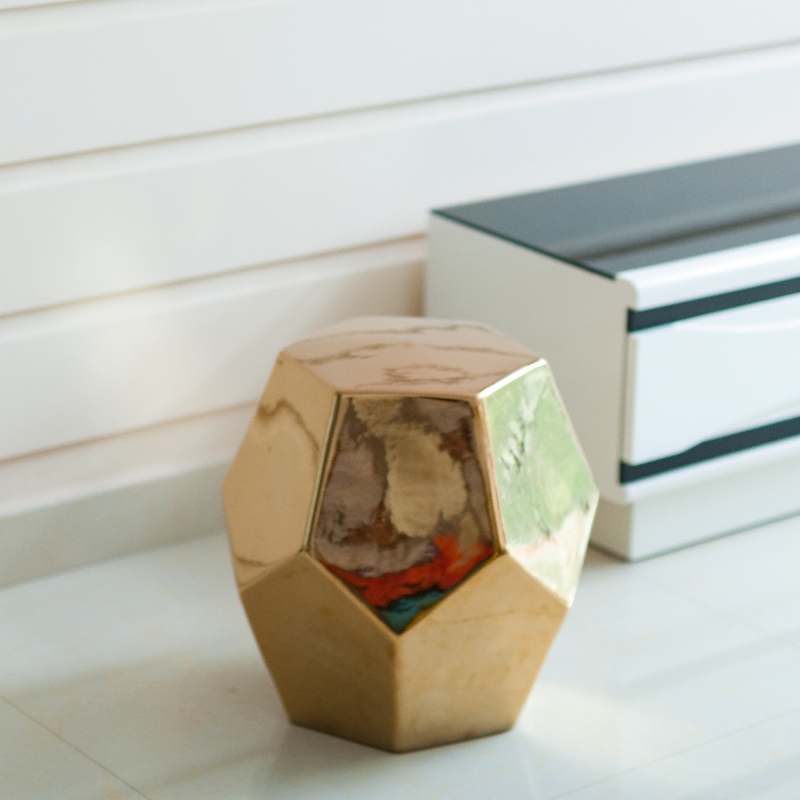 Đơn giản hiện đại phòng khách đồ nội thất sofa trang trí bên trang trí Vàng gốm trống phân ngồi bến cho ghế băng ghế - Bàn trà bàn ghế sofa phòng khách nhỏ