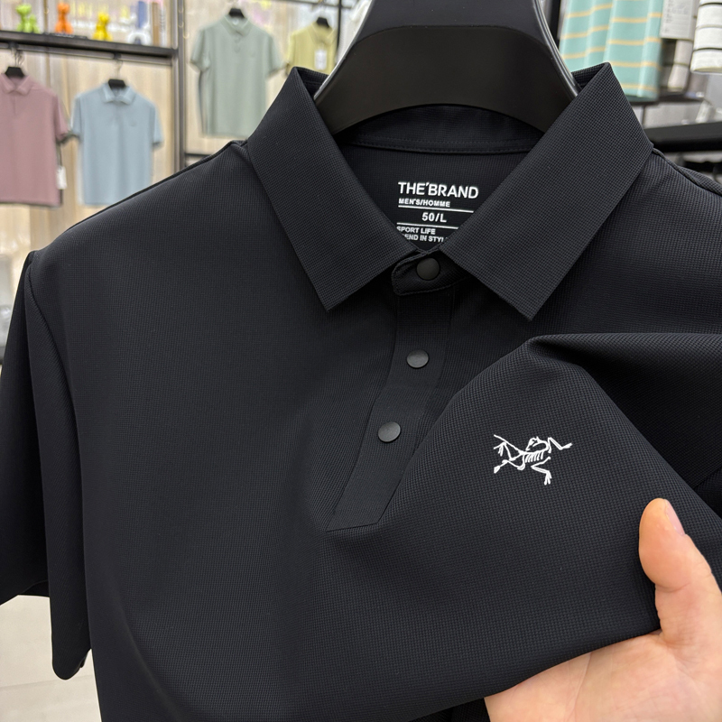 Outlet's New Short-Sleeved T-Shirt Men's Summer Quick-Drying Clothing High-End Outdoor Sports and Leisure Sun Protection Polo Shirt