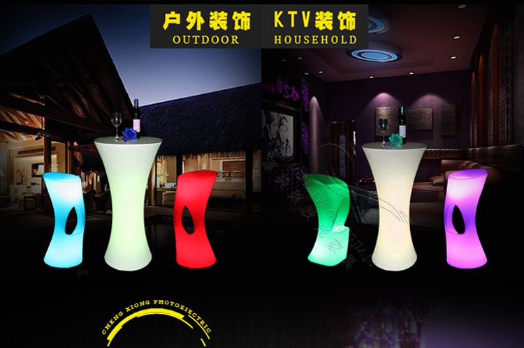 Led dạ quang cao bàn thanh bàn ghế sáng tạo đồ nội thất sáng thanh bàn Đài Loan bàn cà phê phân - Giải trí / Bar / KTV