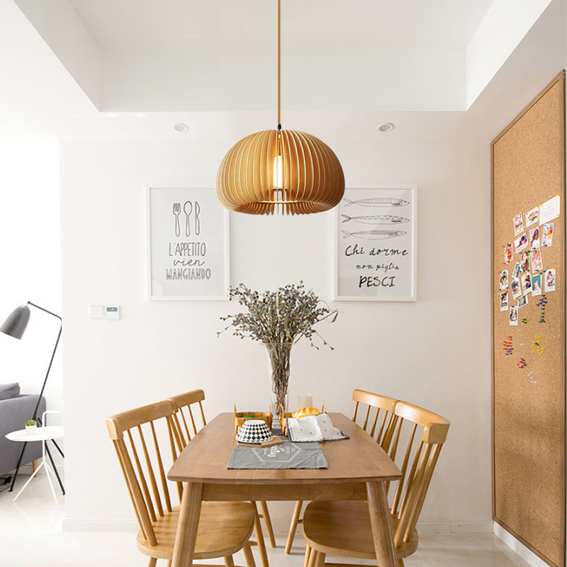 Japanese retro restaurant chandelier wabi sabi style wood art pumpkin homestay tea room lamp middle ancient Zen bedroom study lamp