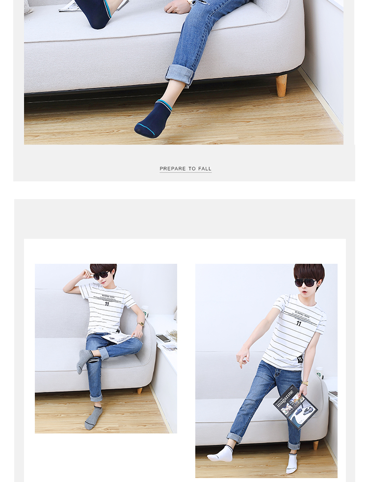Đàn ông và phụ nữ vớ mỏng nam cotton vớ thấp vớ vớ cotton nông miệng ống ngắn tất off white