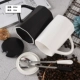 Cốc gốm đơn giản với nắp muỗng cá tính xu hướng cặp đôi mẫu cốc uống một cặp cốc cà phê sáng tạo dành cho nam và nữ - Tách lock and lock bình giữ nhiệt
