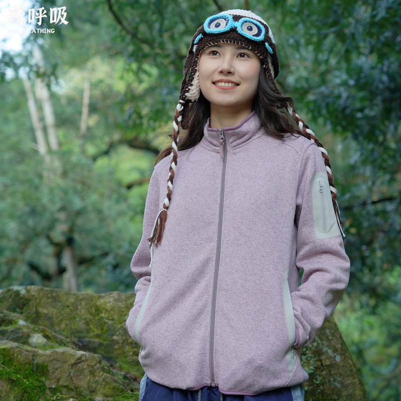 Bird House Same Style Outdoor Fleece Inner Layer Men's Stand Collar Warm Cardigan Women's Mid-Layer Zipper Sweatshirt Couple's Jacket