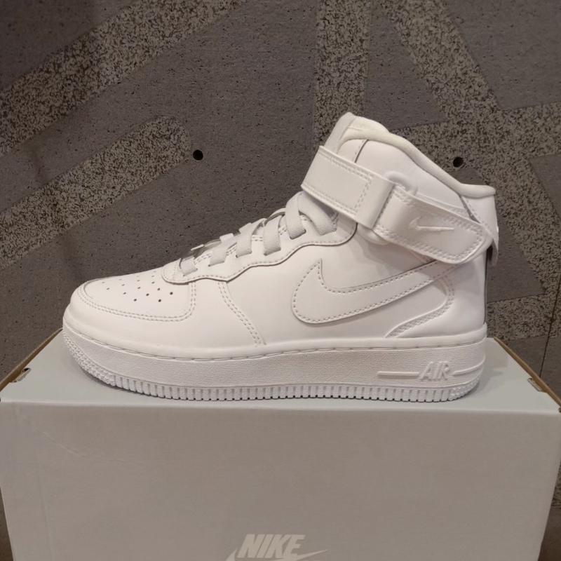 Nike Air Force One High-Top White Sneakers for Older Children, Versatile Casual Sports Sneakers 1193 Nike Air Force One High-Top White Sneakers for Older Children, Versatile Casual Sports Sneakers 1193