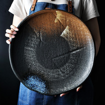 16 inch featured large number ceramic plate hotel restaurant Home Seafood Tray Parquet Sushi Sashimi Day Style Dish