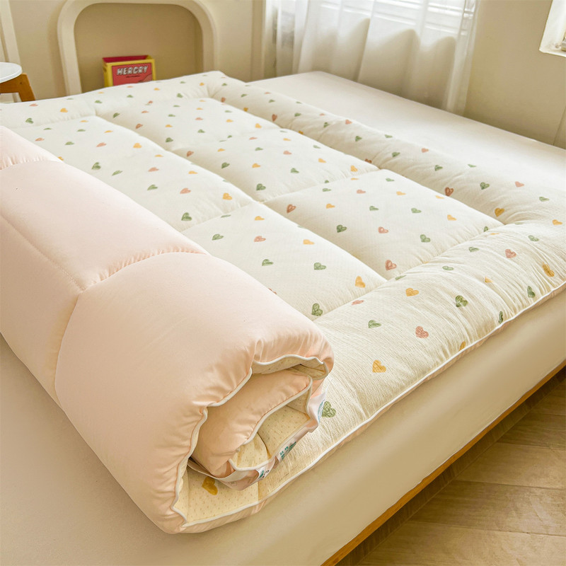 Junmi Xinjiang Cotton Mattress Pad, Maternal and Infant Grade a Double-Layer Gauze Thickened Base Layer, Household Four-Season Mattress Pad