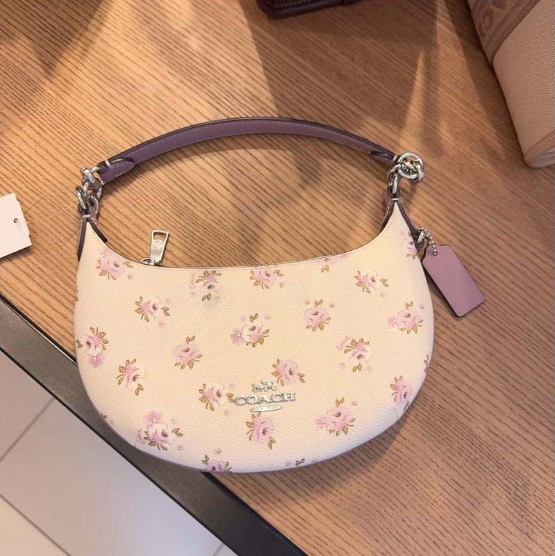 Coach New Women's Printed Handbag Single Shoulder Underarm Bag Crescent Handbag Domestic In-Stock