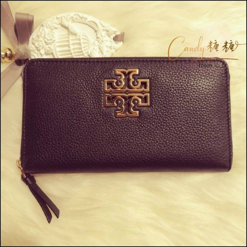 Tory Burch Genuine Leather Zipper Wallet Clutch Large Handbag Women's Bag