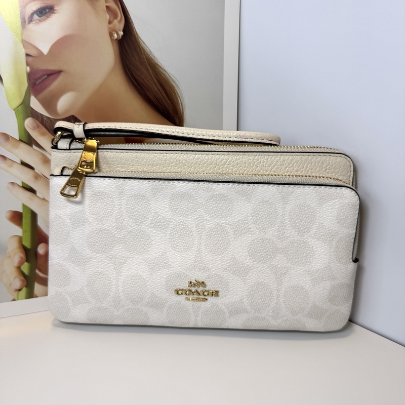 Domestic In-Stock Coach Double-Zipper Large Clutch Coin Purse Corner Wristlet Bag Mahjong Bag Domestic In-Stock Coach Double-Zipper Large Clutch Coin Purse Corner Wristlet Bag Mahjong Bag