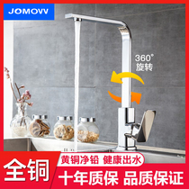 Vegetable wash basin faucet hot and cold dual-use household 304 stainless steel laundry pool 360-degree rotatable splash-proof mixing valve