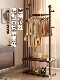 Solid Wood Coat Rack for Bedroom, Home Use, Simple Standing Clothes Rack for Room Bedside Storage and Hanging Clothes