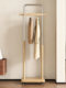 Medieval-Style Floor-Standing Clothes Rack, Bedroom Movable Solid Wood Coat Rack, Household Small Clothing Storage Rack