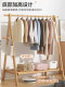 Solid Wood Clothes Hanger, Foldable Floor-Standing Bedroom Home Use Coat Rack, Indoor Clothes Hanging Rack, Simple Wooden Clothes Drying Rack