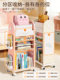 School Bag Storage Rack, Floor-Standing Movable Trolley, Book Storage Rack, Multi-Layer Bookshelf, Backpack Organizer, Sliding Cabinet
