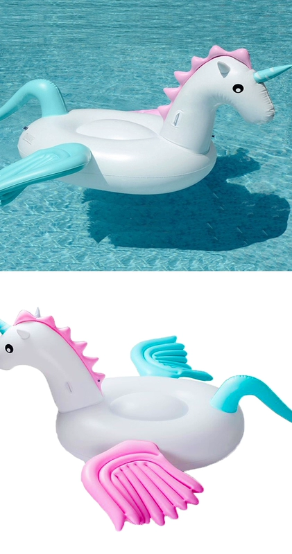 Vòng bơi flamingo dày nam và nữ người lớn cưỡi nước Unicorn con công nổi giường nổi hàng bơi vòng