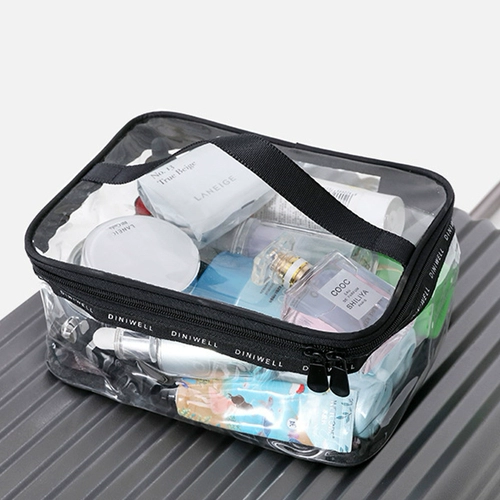 Маленькая косметичка, портативная водонепроницаемая вместительная и большая небольшая сумка из ПВХ подходит для мужчин и женщин для путешествий
