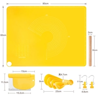 Желтый большой коврик для замешивания, 80см, 60см