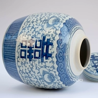 Династия Цин Сизи Джар Республика Китайская Антикварные украшения Джингхен Керамика Юань Голубая и белые фарфоровые украшения антикварные коллекции старые предметы