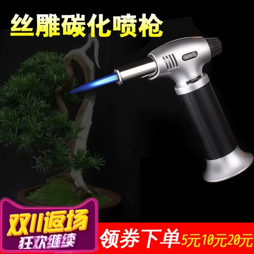 Bonsai шелковые резьбы по карнизированным распылителям, бонсай, размахивая головой и размалывает старый производственный инструмент ветропроницаемым пистолетом, чтобы починить огонь